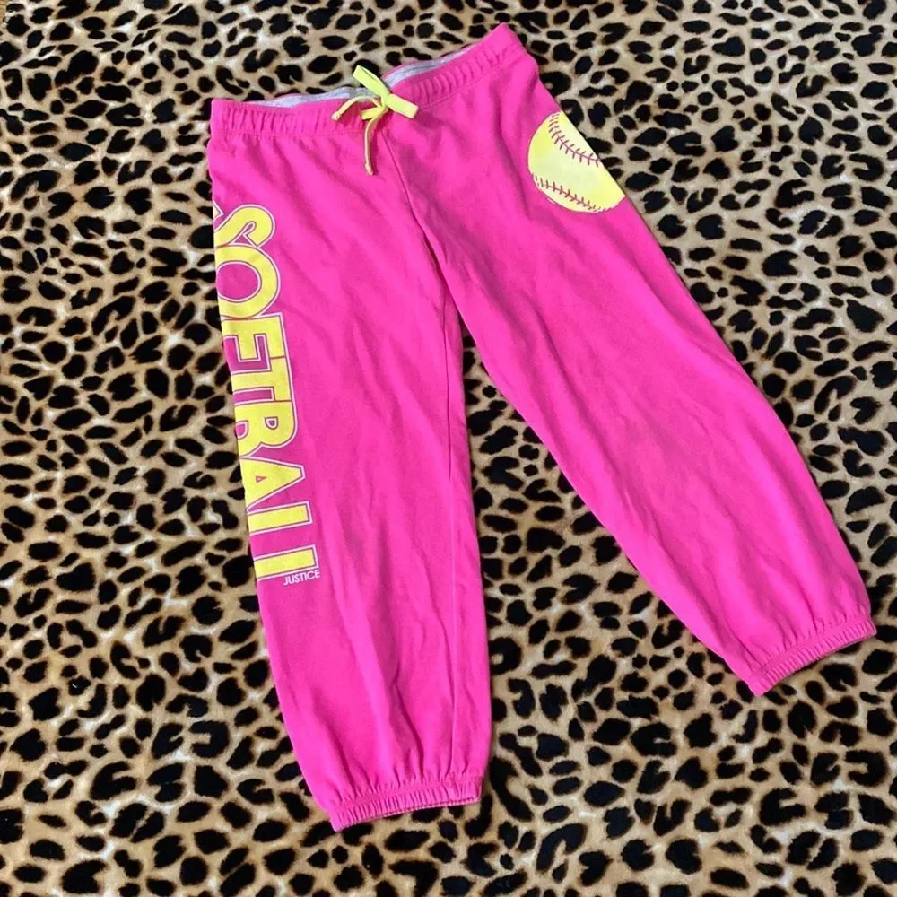 •JUSTICE• hot pink capri sweatpants/jogger in size 16 - Picture 4 of 8